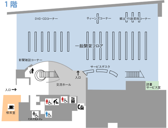 ふじしろ図書館館内図1
